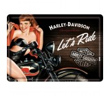 Tabliczka 14x10 Nowa, Harley Lets Ride