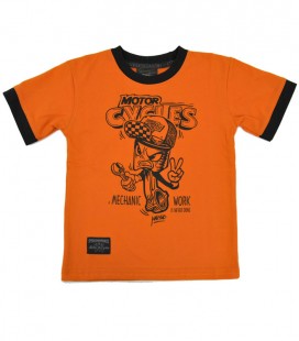 PDZ 14 Piston Orange - koszulka dziecięca motocyklowa