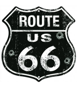 Szyld 30 x 30, Route 66 - Black, RW-021