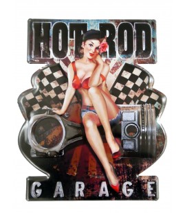 Szyld 40 x 32, Hot Rod Garage - Pinup, RW-025