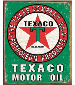 SZYLD TEXACO GREEN  motor oil oryginał ms-355