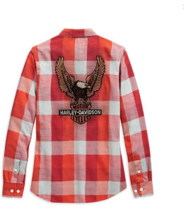 Harley-DavidsoN Damska Koszula Vintage Eagle Plaid - Czerwona XL HDC-0