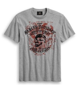 Harley-Davidson® Men's Schematic Skulls Short Sleeve T-Shirt - Heather