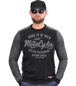 PDL 51 Born to be Wild gray - longsleeve męski motocyklowy