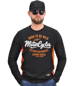 PDL 52 Born to be Wild orange - longsleeve męski motocyklowy