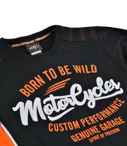 PDL 52 Born to be Wild orange - longsleeve męski motocyklowy