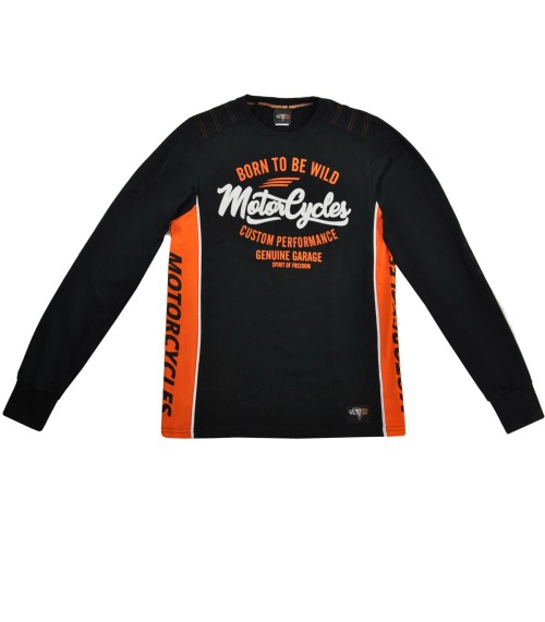 PDL 52 Born to be Wild orange - longsleeve męski motocyklowy